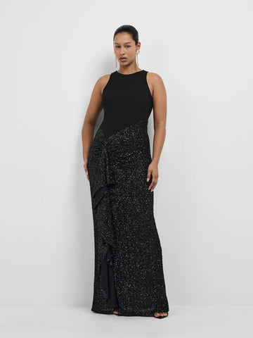 Sheike - Aletta Gown - Black Sequin