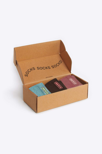 Merry People - Quarter Socks - Clay / Seafoam / Mocha