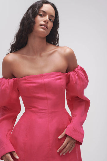 AJE - Baret Sleeve Mini Dress - Pink