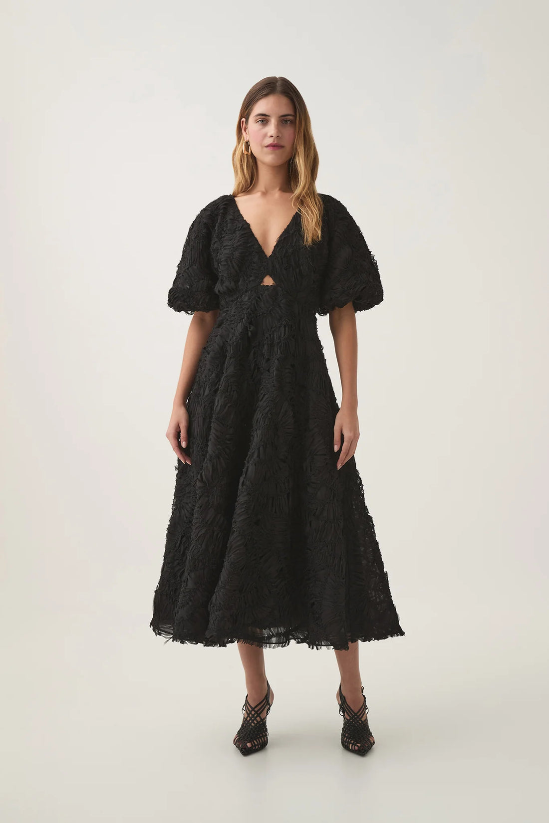 AJE - Textured Knit Midi Dress - Black