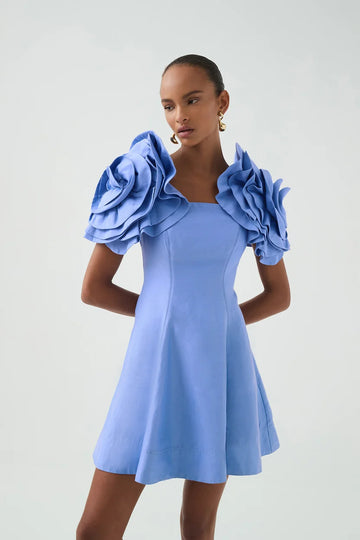 AJE - Twyla Mini Dress - Oyster Blue