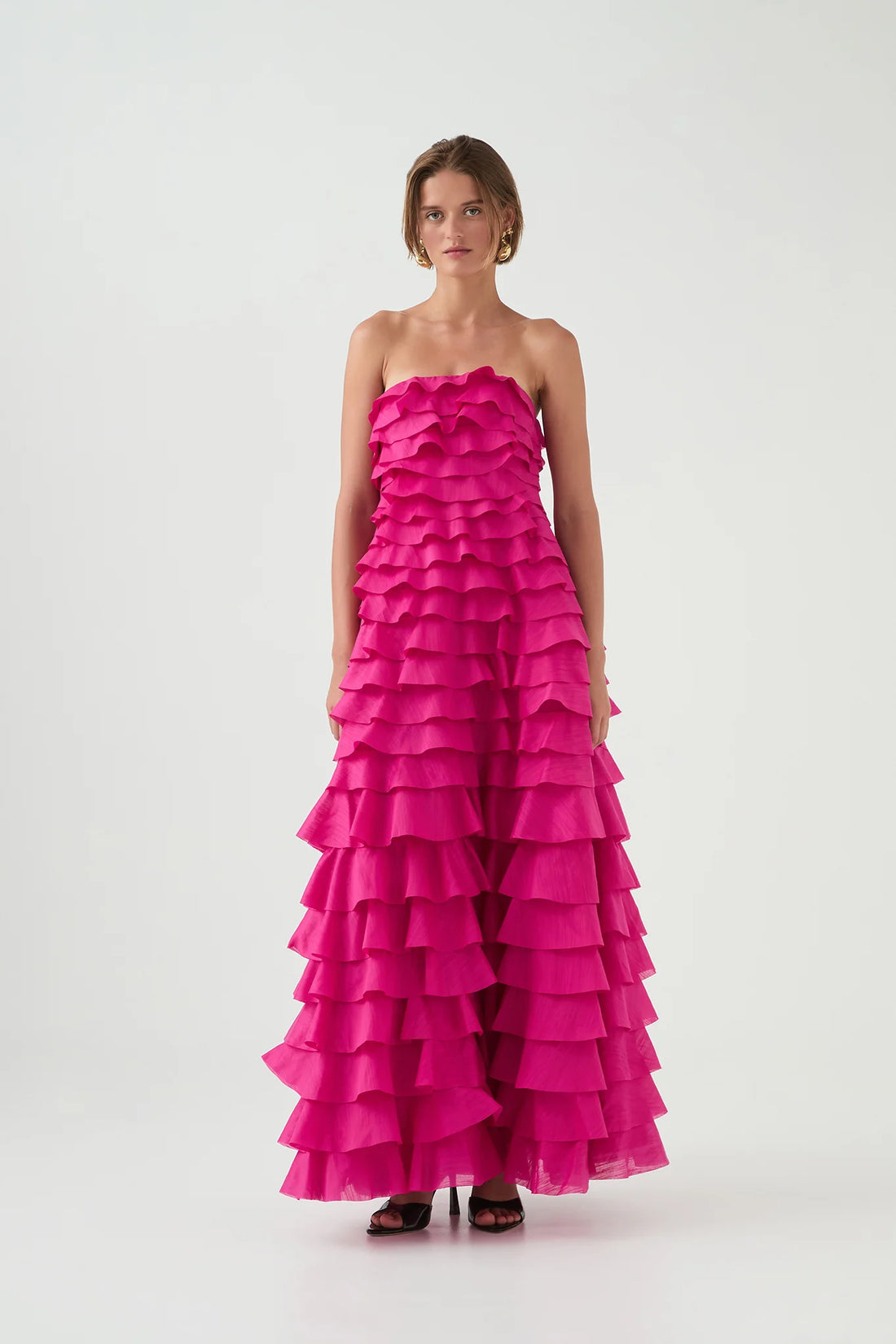 AJE - Fleur Pleated Gown - Magenta