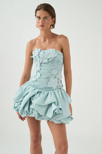 AJE - Splendour Bubble Hem Mini - Blue