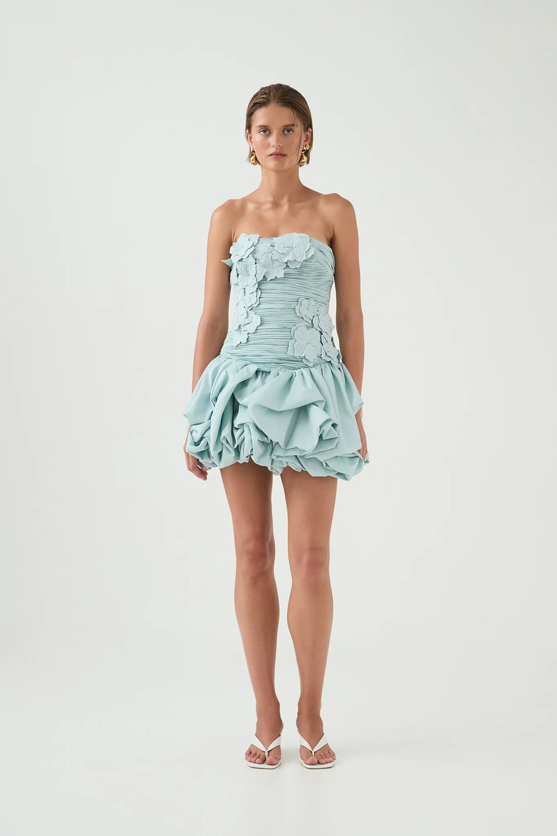AJE - Splendour Bubble Hem Mini - Blue