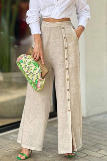 La Maison des Fibres Naturelles - Buttoned Trouser 9320 - Beige