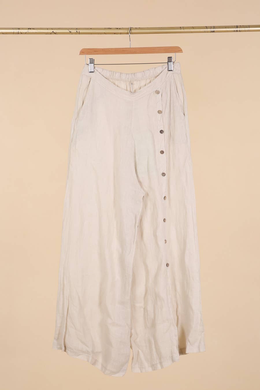 La Maison des Fibres Naturelles - Buttoned Trouser 9320 - Beige