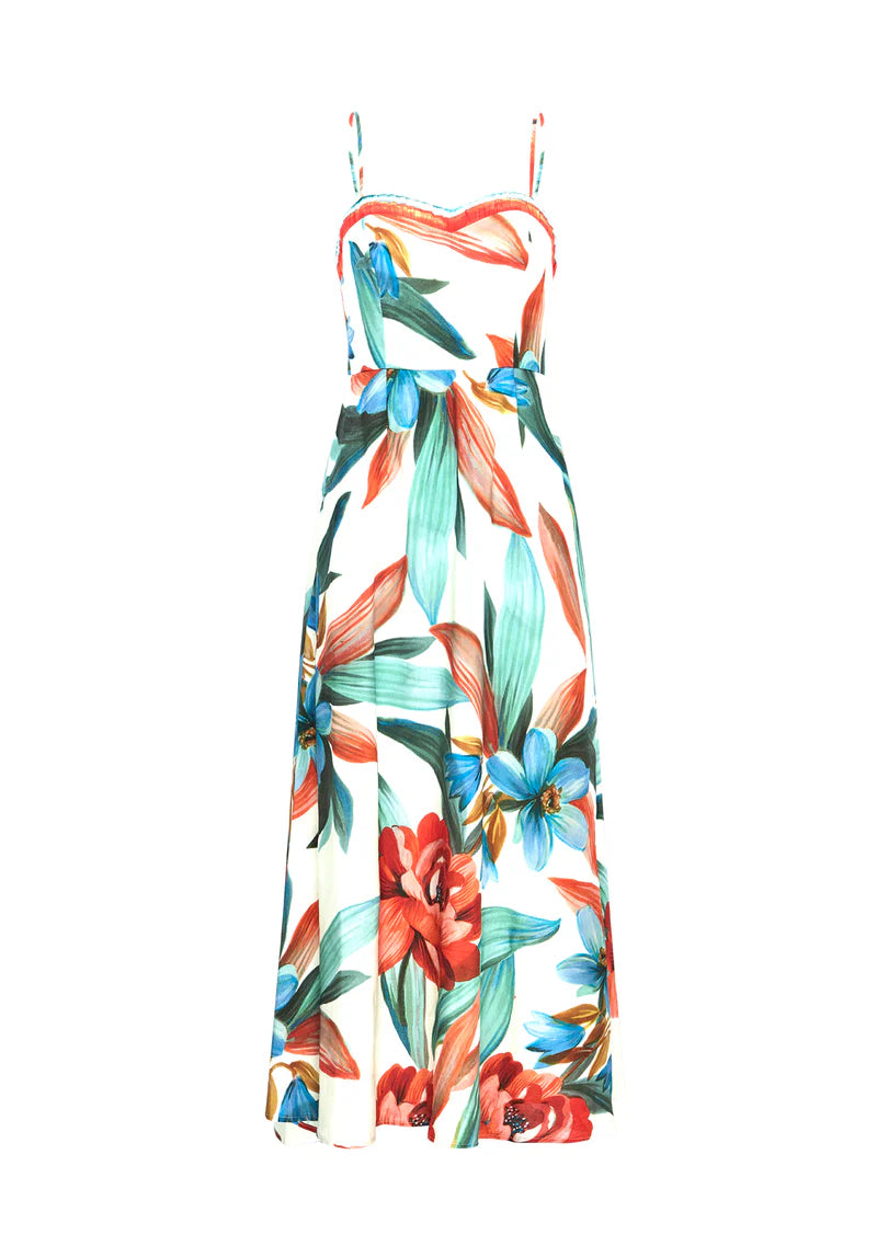 MOS The Label Fiorina Print Midi Dress