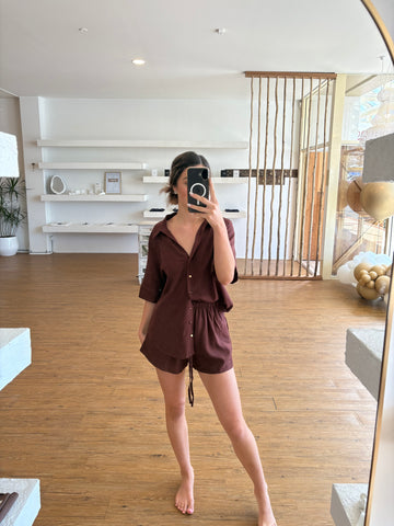 By Frankie - Chocolate short set