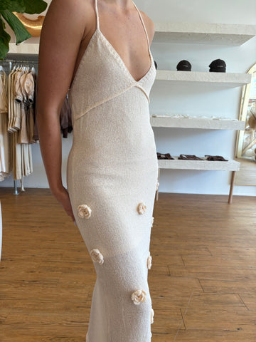 By Frankie - cream flower knit dress