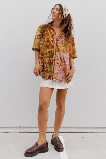 Nine Lives Bazaar Sami Shirt - Mulberry