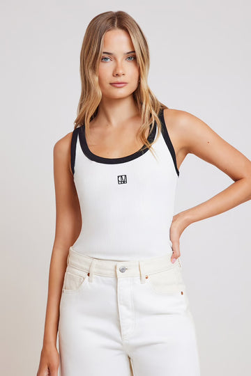 Camilla & Marc - Nora Tank - Soft White/Black