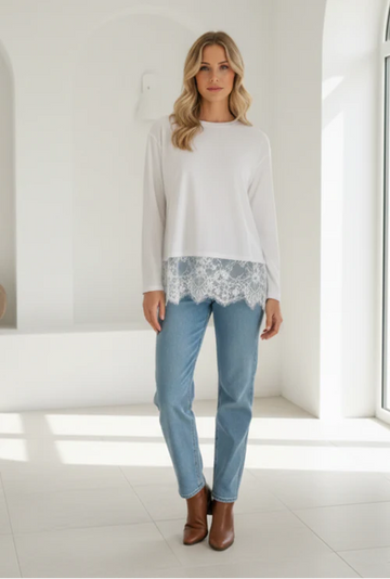 By Frankie - Brodie Lace Shirt - White