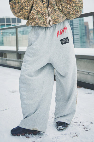 SABBI - Be Happy Wide Leg Sweat Pants - Leopard