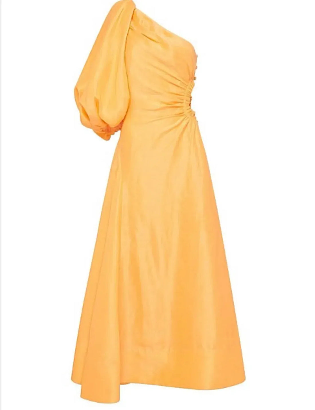 AJE - Concept One Shoulder Midi Dress - Mango Sorbet
