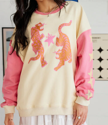 ONLY LOVERS LEFT - TIGER JUMPER - CREAM