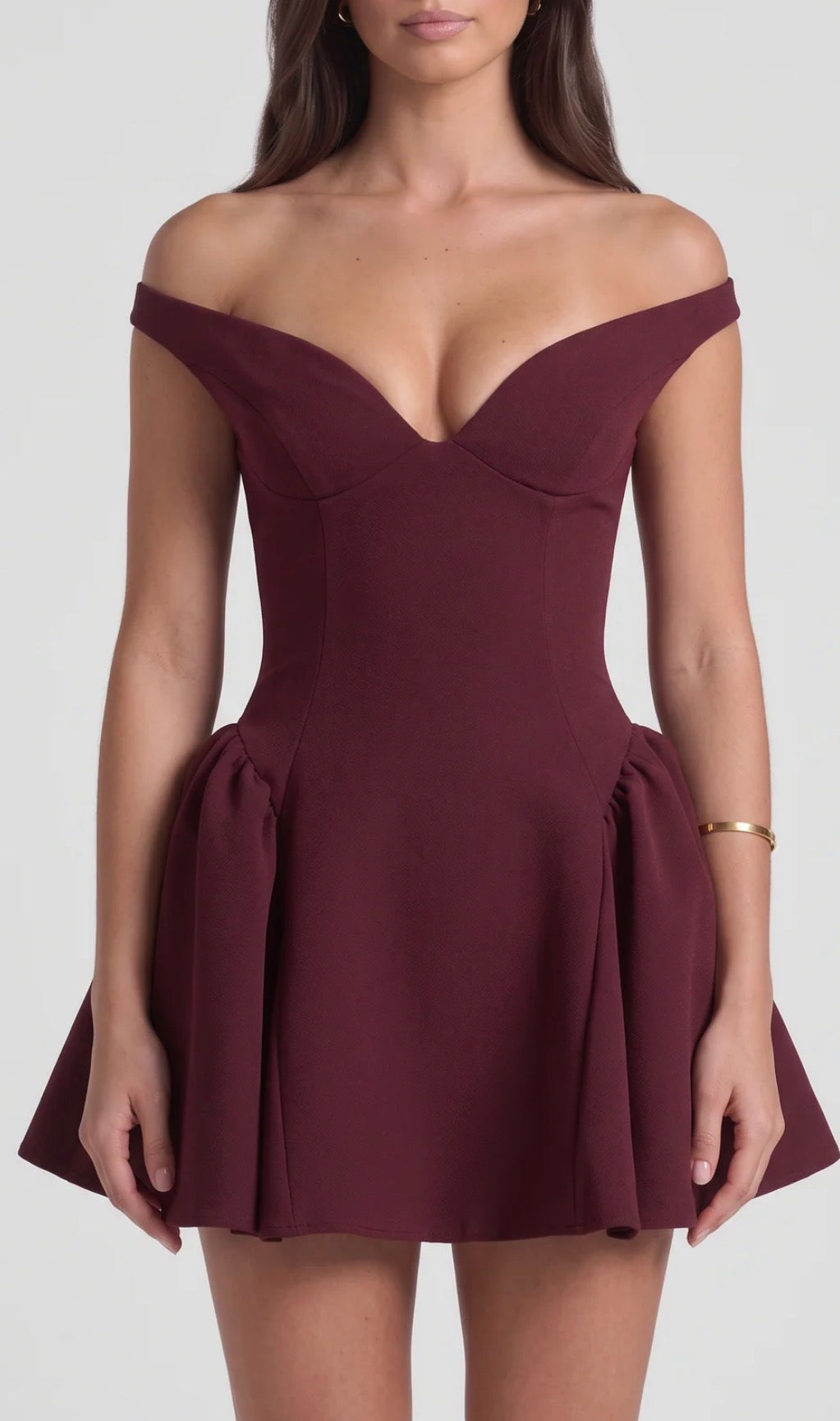 Babyboo - Marla Mini Dress - Burgundy