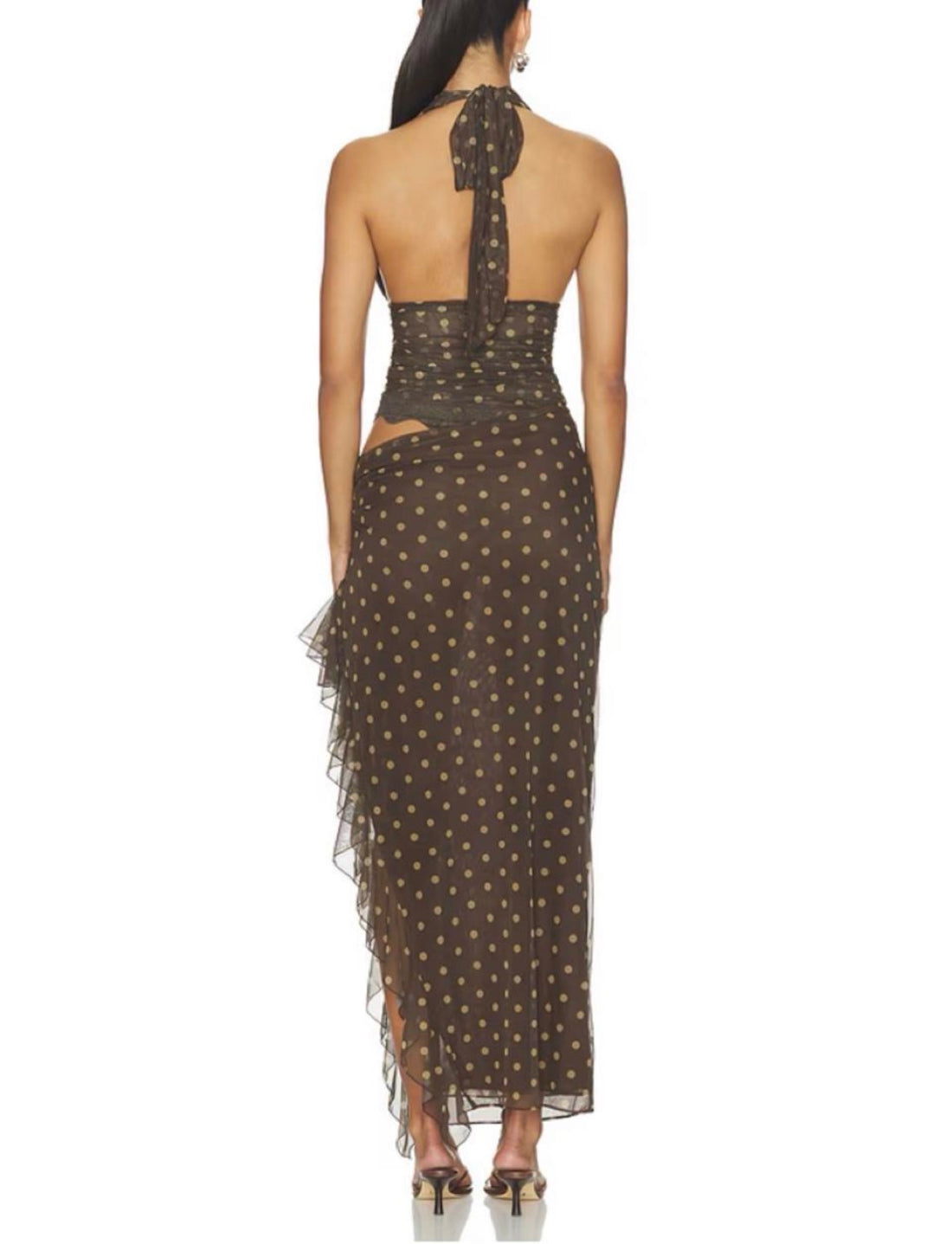Benni - Penelope Maxi Dress - Espresso Polka Dot