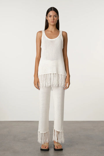Zulu and Zephyr - Crochet Tank - White