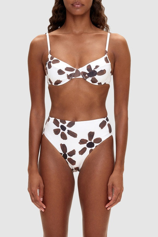 Zulu and Zephyr - Balconette Bra Top - Chocolate Flower