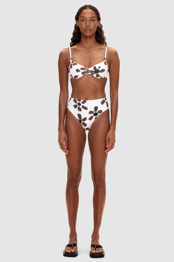 Zulu and Zephyr - Balconette Bra Top - Chocolate Flower