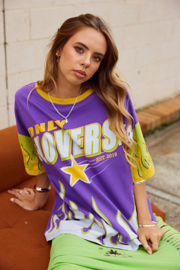 Only Lovers Left MOTO TEE PURPLE