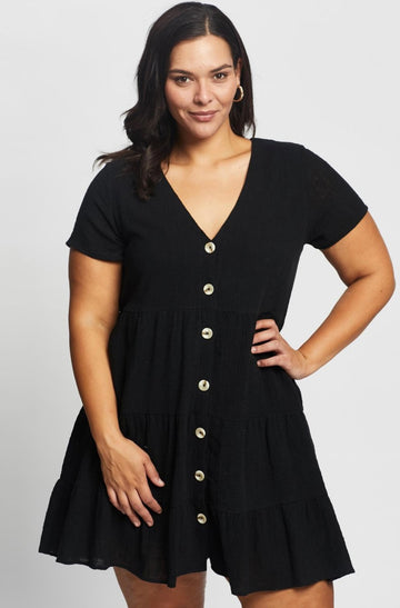 Atmos and Here Button Through Mini Dress