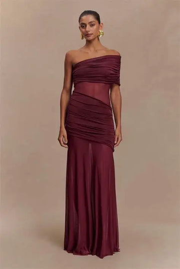 Meshki - Dallas Mesh Maxi - Burgundy