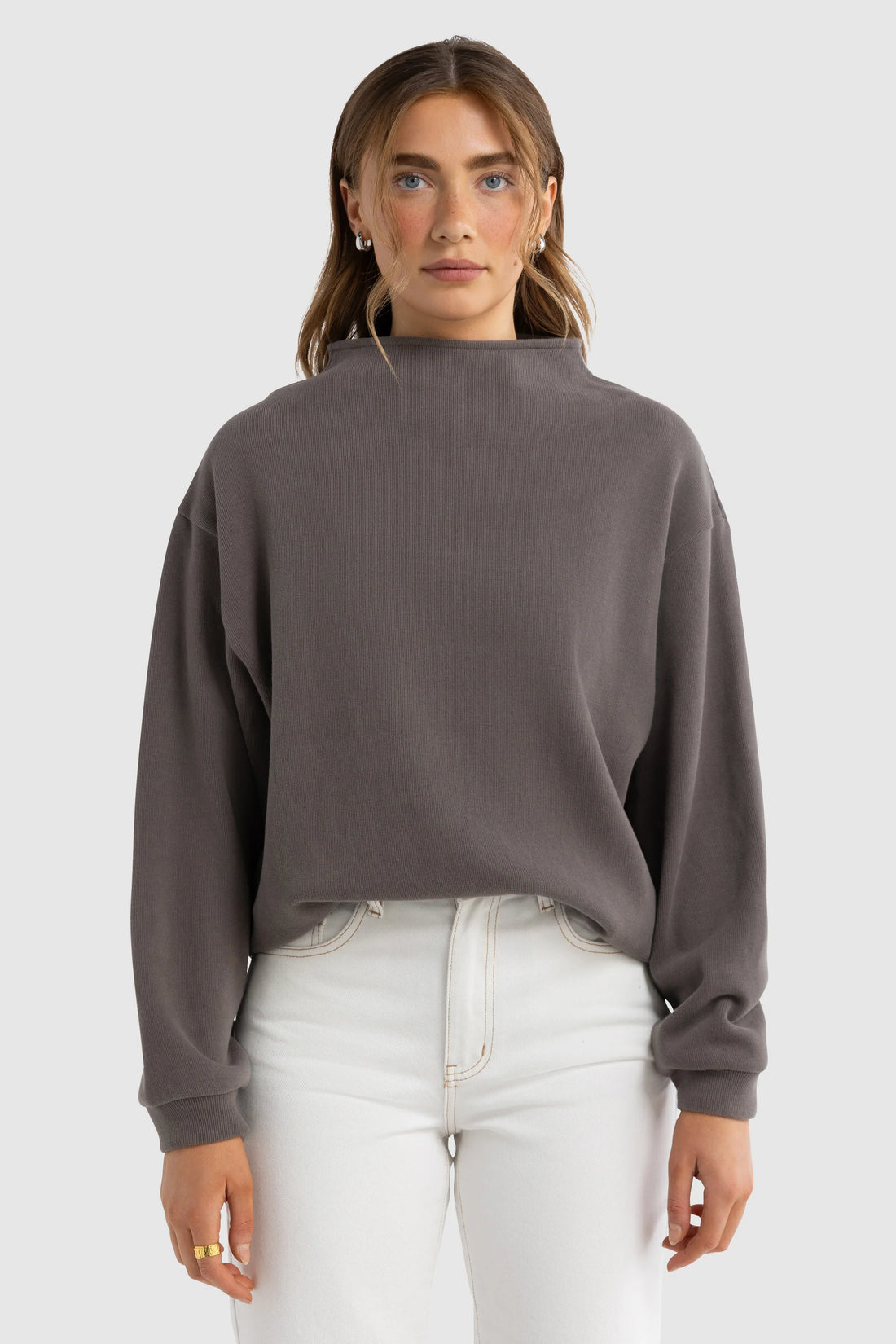 ORTC - Ava High Neck Jumper - Espresso