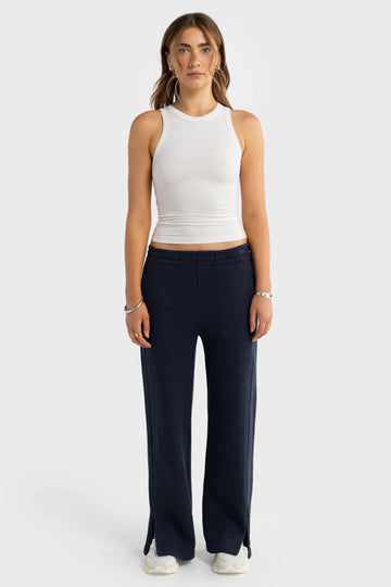 ORTC - Ava Monogram Zip Hem Pant - Navy