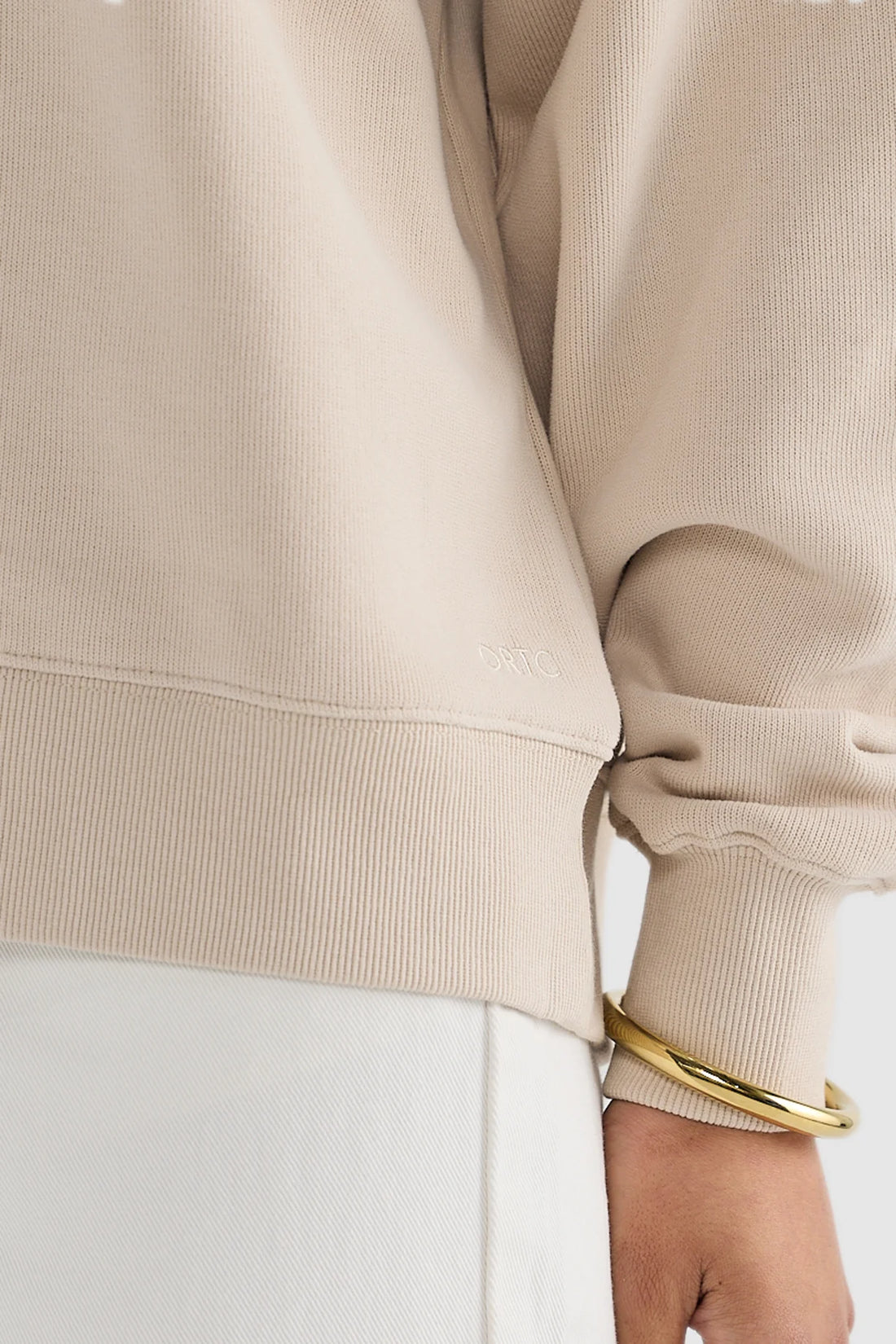 ORTC - Ava Ribbed Quarter Zip - Bone