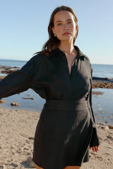 ORTC - Luna Linen Shirt - Black