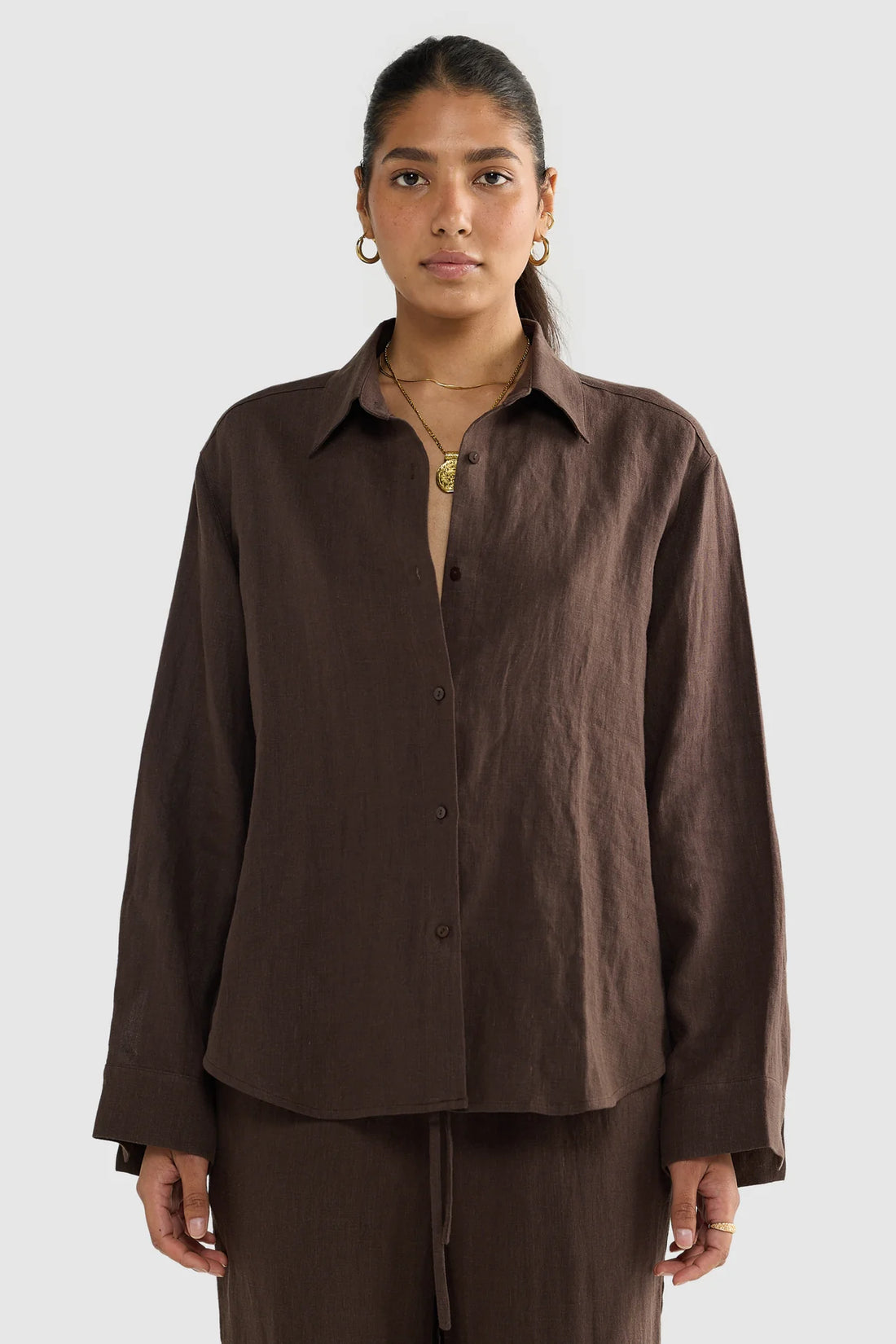 ORTC - Luna Linen Shirt - Carob