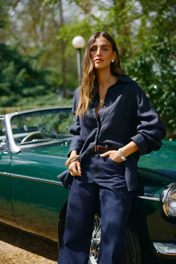 ORTC - Luna Linen Shirt - French Navy