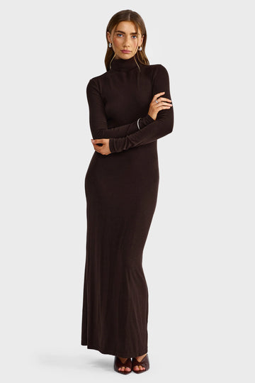 ORTC - Margot Long Sleeve Dress - Carob