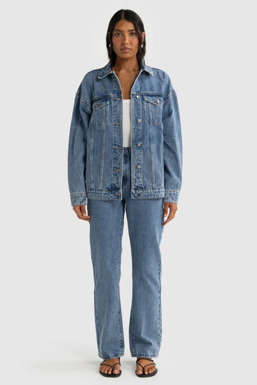 ORTC - Willow Denim Oversized Jacket - Mid Blue