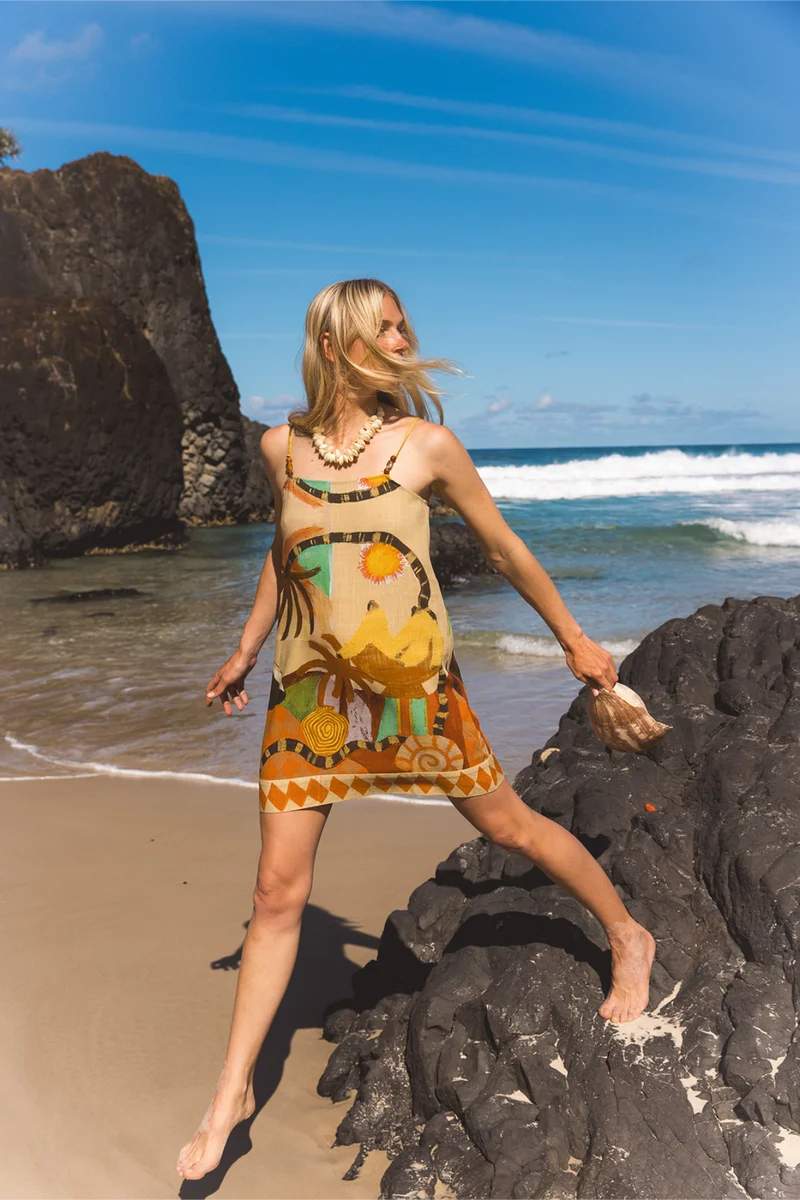 Nine Lives Bazaar - Leisure Mini Dress - Sundown