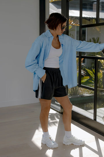 RAEF The Label - Robbie Striped Short - Black / White
