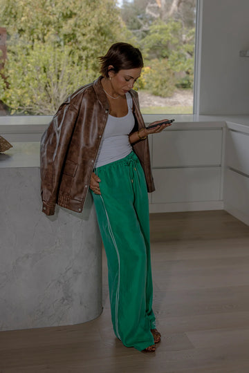 RAEF The Label - Annabelle Cupro Pant - Apple Green