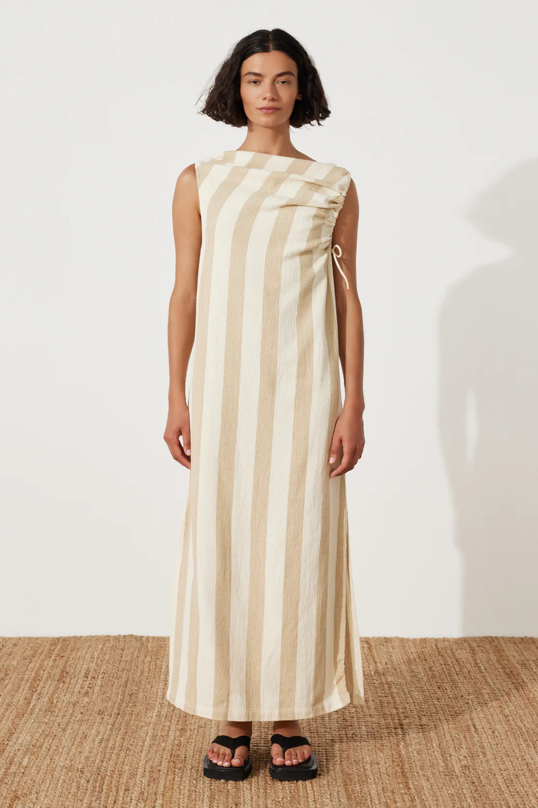 Zulu and Zephyr - Organic Cotton Dress - Natural Stripe