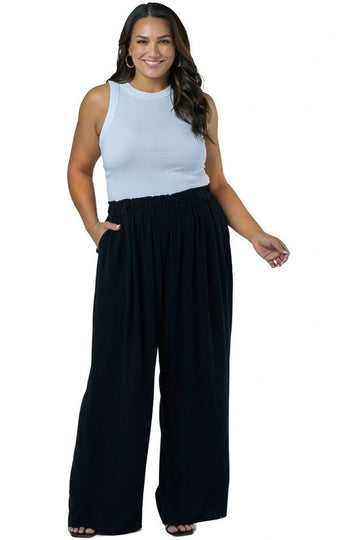 Something 4 Olivia - Sunday Linen Pants - Black