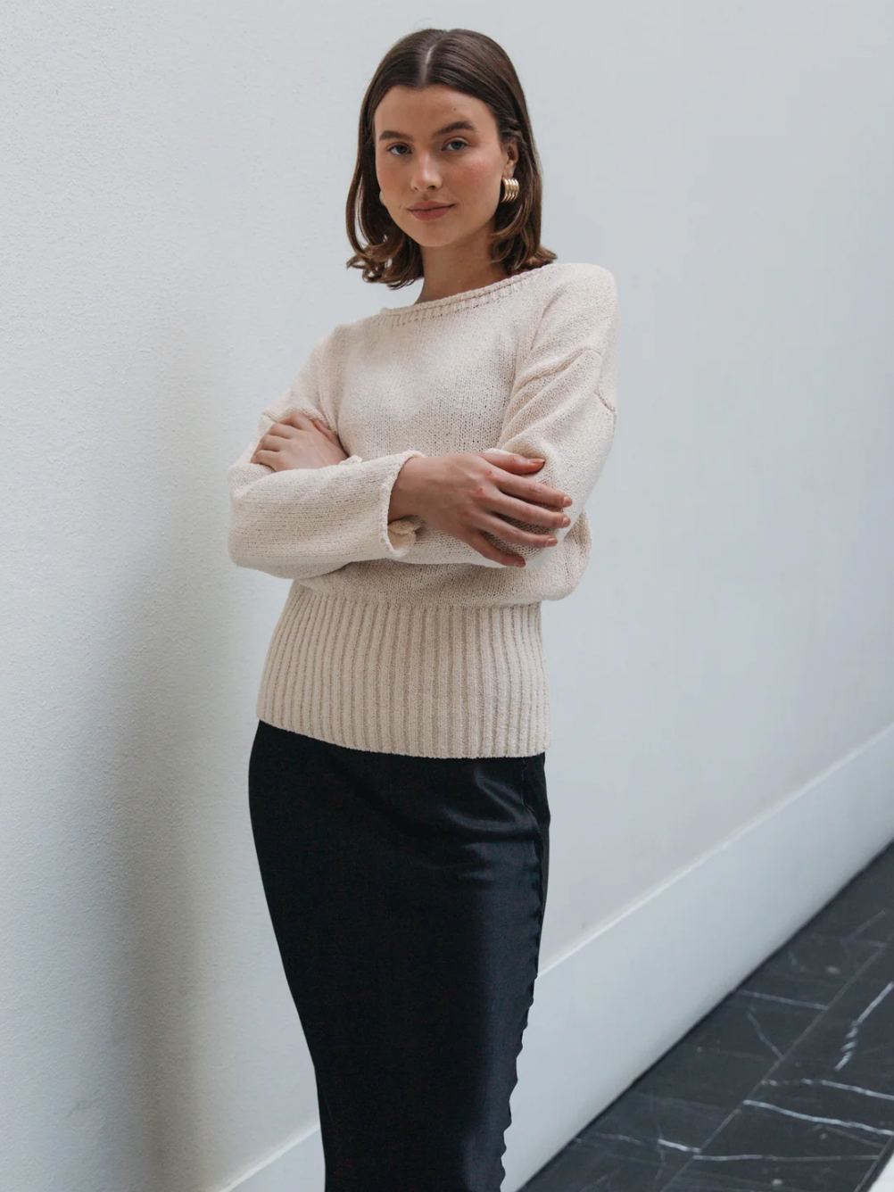 White Closet - BOUCLÉ KNIT JUMPER