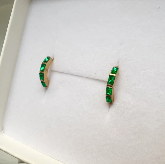 Ever Jewellery - Undefeated Hoop Earrings - Emerald