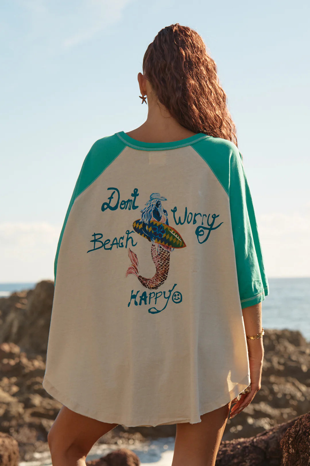 SABBI - The Seas The Day Raglan Tee - Green