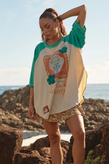 SABBI - The Seas The Day Raglan Tee - Green
