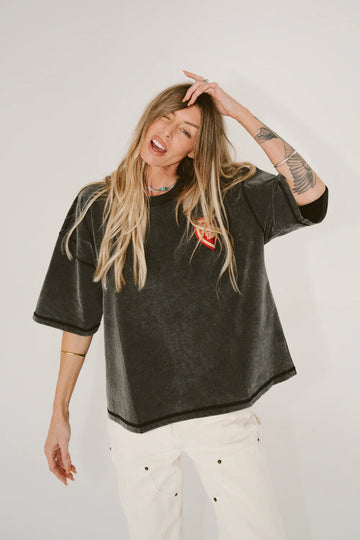 Happy Little Mother - Sorry Mom Tee - Vintage Black
