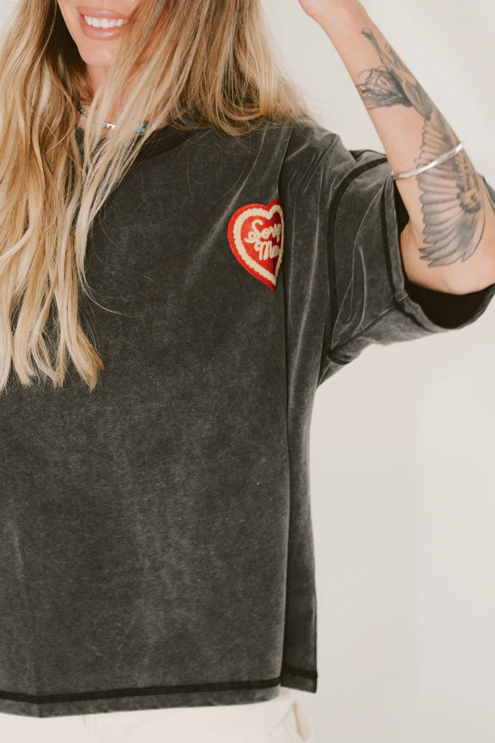 Happy Little Mother - Sorry Mom Tee - Vintage Black