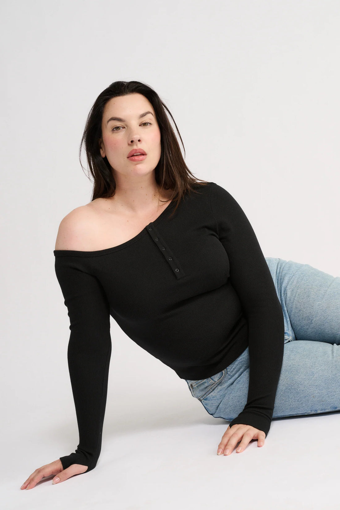 Primi - Cobie Off Shoulder Long Sleeve - Black