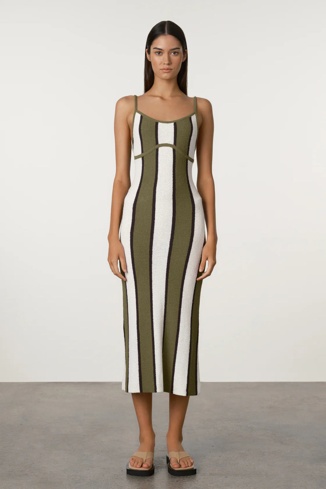Zulu and Zephyr - Olive Stripe Dress