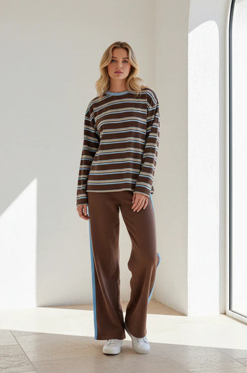 By Frankie - Jay Set - Choc Blue Stripe