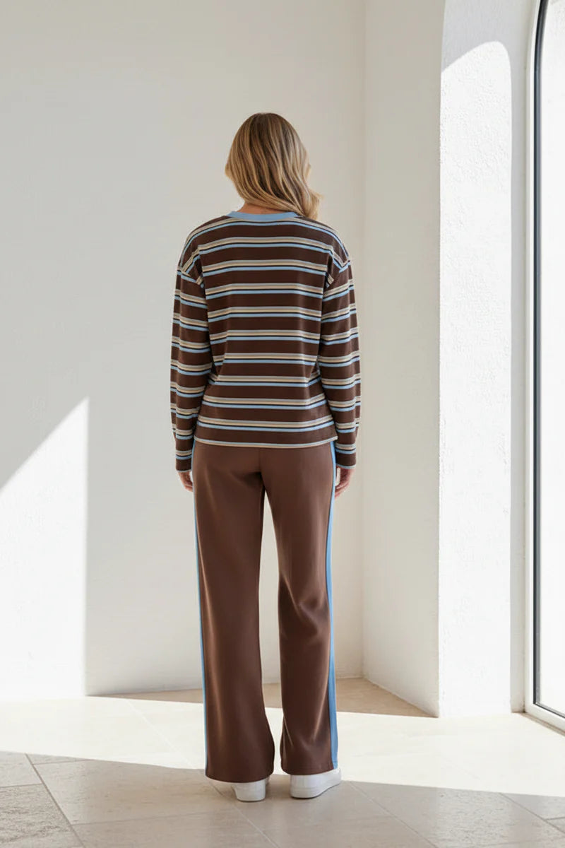 By Frankie - Jay Set - Choc Blue Stripe
